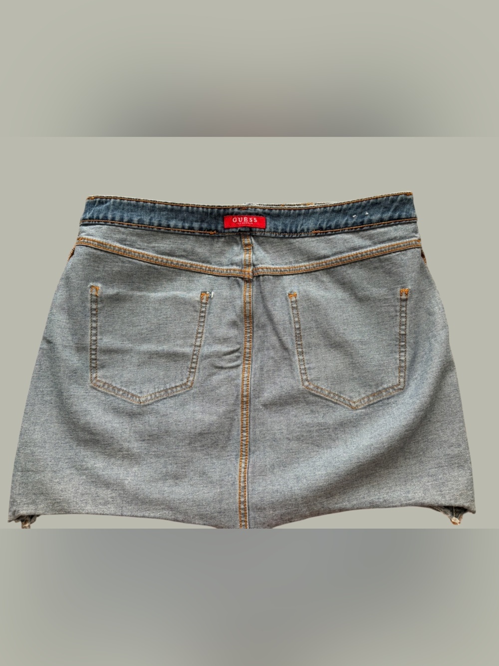Guess Light Blue Distressed Denim Shorts with Studs - Picture 5 of 8